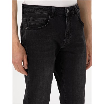 Siyah Slim Fit Jean Pantolon