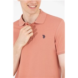 Erkek Pudra Basic Polo Yaka Tişört