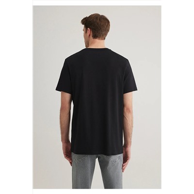 Mavi Jeans Baskılı Siyah Tişört Slim Fit / Dar Kesim 066841-900