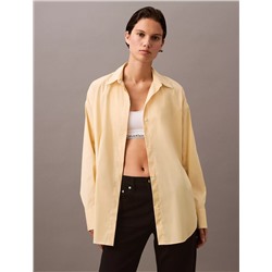 Stretch Poplin Relaxed Fit Button-Down Shirt