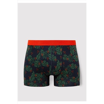 Mavi 3lü Baskılı Boxer 0911421-33648