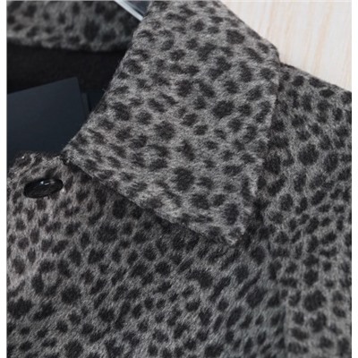 Модный короткий твидовый пиджак с леопардовым принтом МАССИМО Д