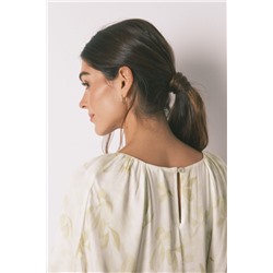 Camisón largo estampado manga ancha