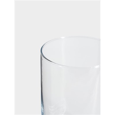 Емкость для хранения, 15х10 см, 1 л, стекло/пластик, серая, Basic