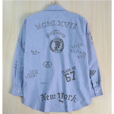 Мужская свободная повседневная рубашка с длинным рукавом РАЛЬ*Ф Л