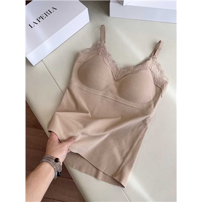 Женский топ / майка с кружевом   LA PERL*A