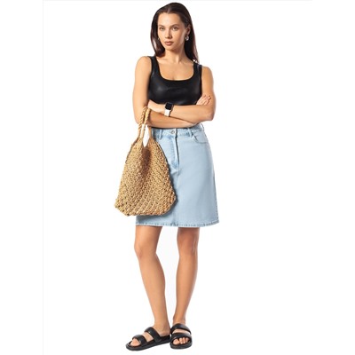 Юбка А-силуэта из эластичного денима