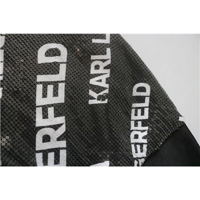 Детский комплект для девочек с пайетками, платье и шорты   КАРЛ ЛАГЕРФЕЛЬ*Д Материал внутри: 100% вискоза