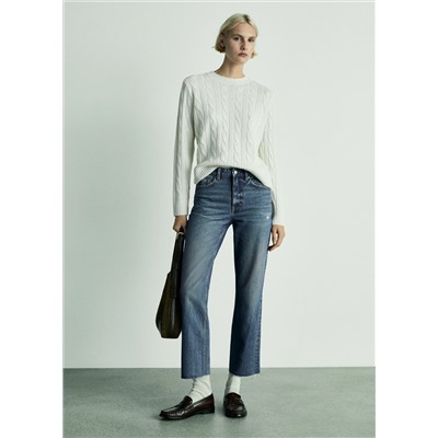Jeans Blanca rectos crop