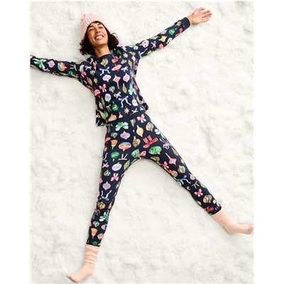 High-Waisted Waffle Pajama Leggings for Women