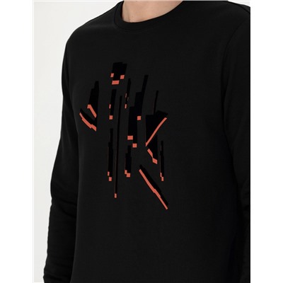 Siyah Regular Fit Sweatshirt