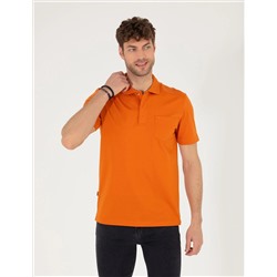 Kahverengi Regular Fit Polo Yaka Merserize Tişört