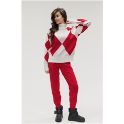 Вязаный костюм трикотажный с брюками