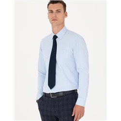 Açık Mavi Regular Fit Uzun Kollu Basic Gömlek