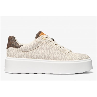 Michael Kors Outlet Romey Two-Tone Logo Platform Sneaker