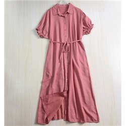 Платье-рубашка на шнуровке с коротким рукавом
