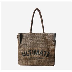 Вместительная соломенная сумка через плечо с магнитной застежкой экспорт Desig*n aera