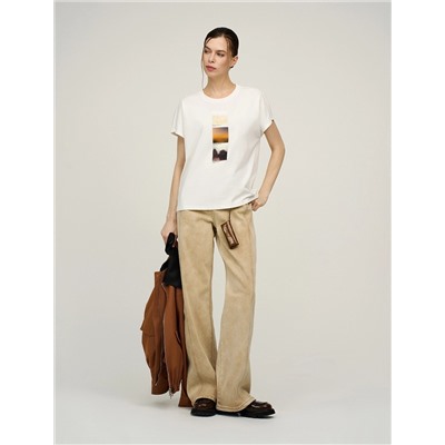 Белая футболка «Абстракция»