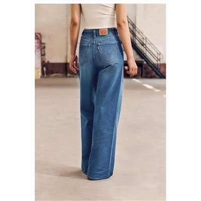 Классические женские прямые джинсы свободного кроя с высокой талией ЛЕВАЙ*С