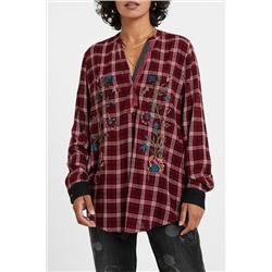 Blusa tartán bordados