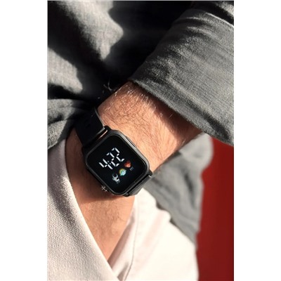 Aqua Di Polo 1987 Unisex Siyah Silikon Dijital Led Kol Saati APWR032101