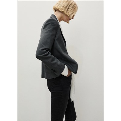 Jeans skinny tiro medio