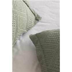 Triangle King Size %100 Pamuk Yatak Örtüsü - Haki