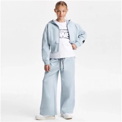 Детская укороченная кофта на замке с капюшоном  ГУЛИВЕ*Р  Экспорт в Россию  В красивом голубом цвете Материал: хлопок 56%, полиэстер 40%, эластичной волокно 4%