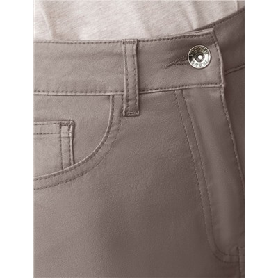 Брюки слим из эластичного хлопка с покрытием под кожу