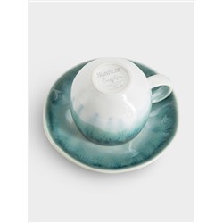 Чашка с блюдцем, 120 мл, голубая, Nuances