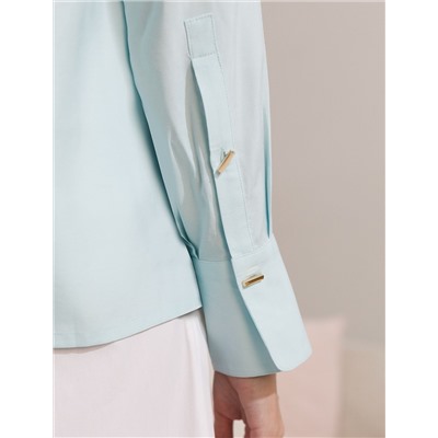 Блузка с широкими манжетами из вискозы с лиоцеллом