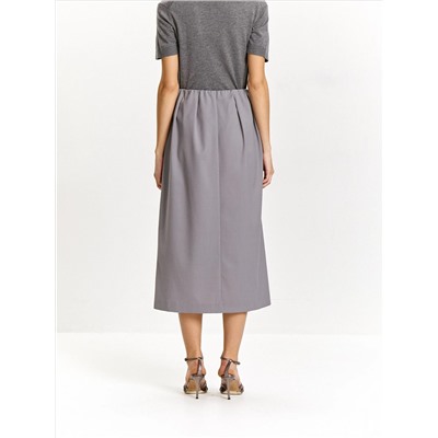 Юбка миди на резинке из костюмной шерсти, S1124/peter