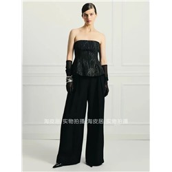 Женский топ из фактурной ткани со съёмными бретелями, экспорт в Россию ЗАРИН*А