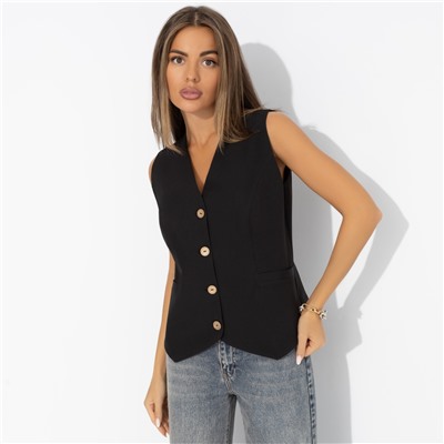 Жилет из костюмной ткани, Залог успеха (black)