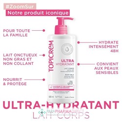 Topicrem Ultra-Hydratant - Lait Corps - LOT de 2x500mlLot  × 2