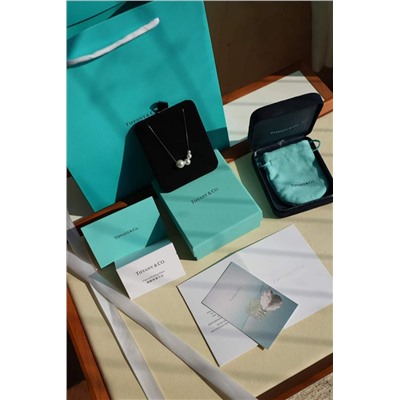 Ожерелье  Серебряная цепочка с жемчужинами   Tiffan*y Серия Tida*l Sequenc*e