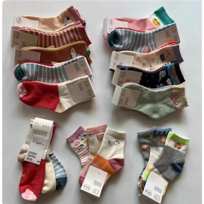 Носки H*M для мальчиков и девочек. В наборе 9 пар. Случайные