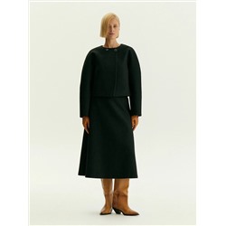 Жакет прямого кроя из костюмной шерсти, Жакет ML884/park