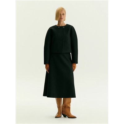 Жакет прямого кроя из костюмной шерсти, Жакет ML884/park