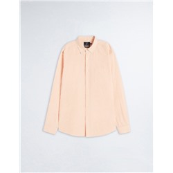 Popeline Striped Shirt, Men, Light Orange