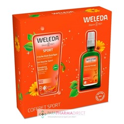 Weleda Coffret Sport - Gel Douche Sport BIO 200ml + Huile de Massage Sport BIO 100ml