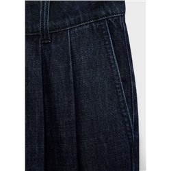 Jeans wideleg pinzas rinse wash