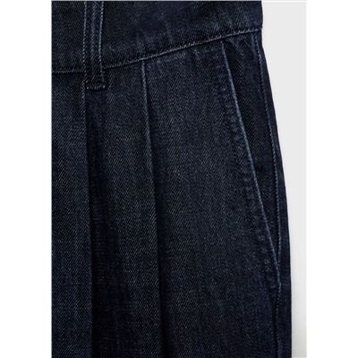 Jeans wideleg pinzas rinse wash