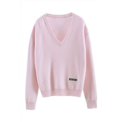 Jersey de lana y cachemir Rosa empolvado