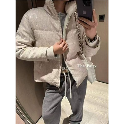 Куртка-пуховик с пайетками  Brunell*o Cucinell*i