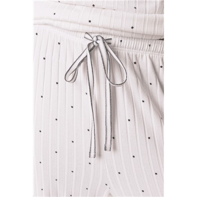 Pijama canalé blanco estampado estrellas