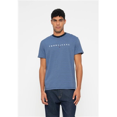 Tommy Jeans LINEAR LOGO STRIPE CREW NECK T-SHIRT - Camiseta estampada
