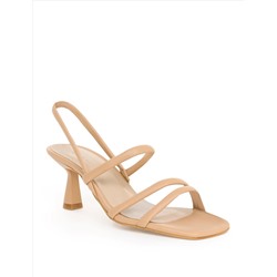 Bej Topuklu Sandalet