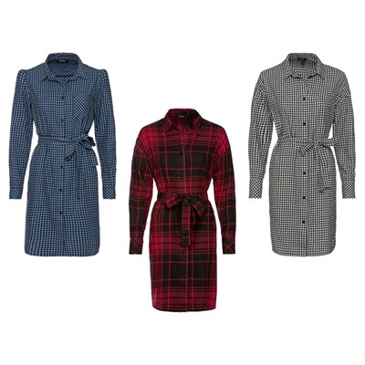 esmara® Damen Longbluse in weicher, warmer Flanellqualität