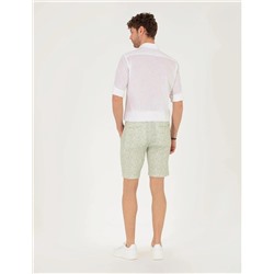 Haki Slim Fit Bermuda Şort